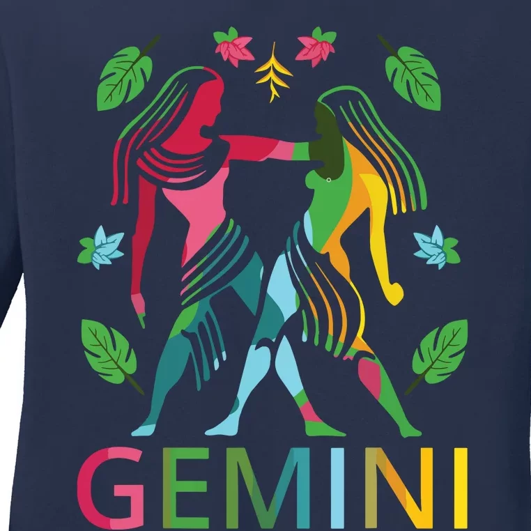 Gemini Zodiac Spring Gemini Birthday Ladies Long Sleeve Shirt