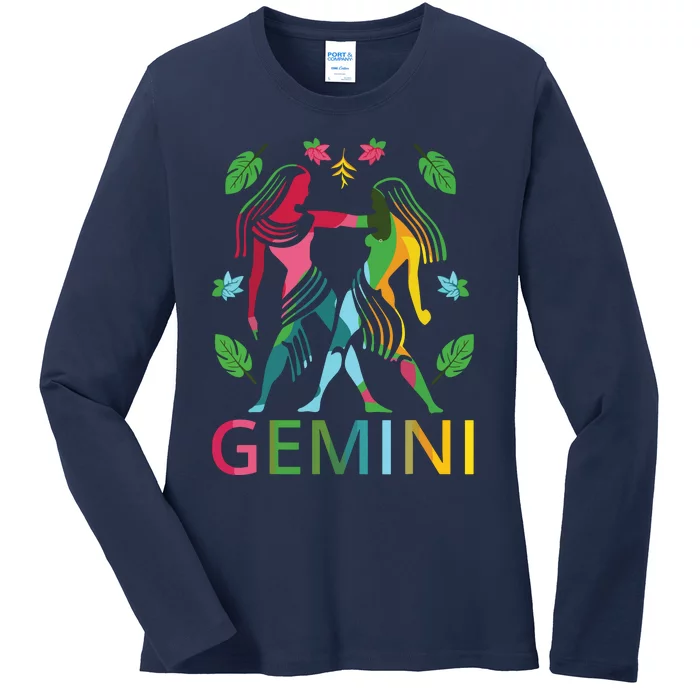 Gemini Zodiac Spring Gemini Birthday Ladies Long Sleeve Shirt