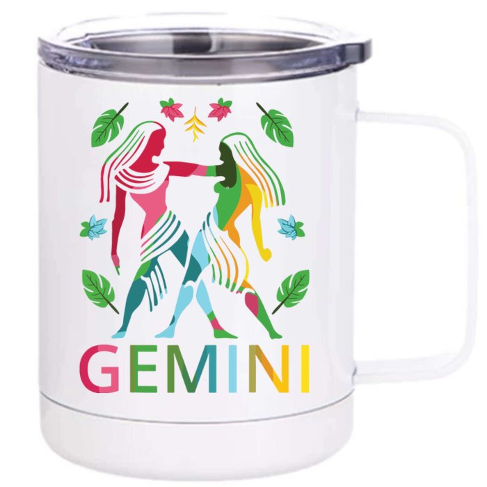 Gemini Zodiac Spring Gemini Birthday Front & Back 12oz Stainless Steel Tumbler Cup