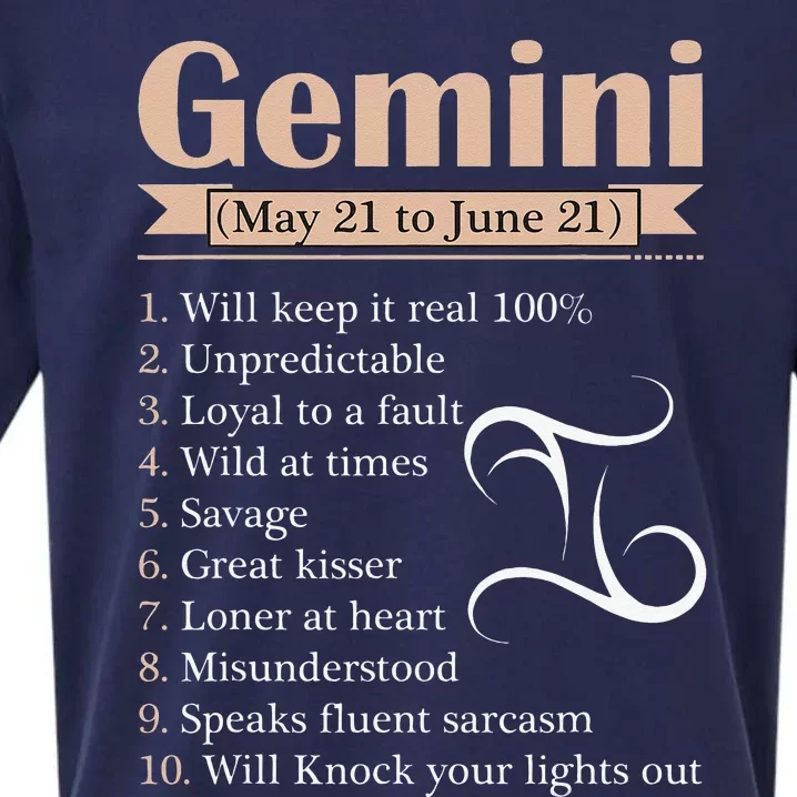 Gemini Zodiac Sign Astrology May June Birthday Sueded Cloud Jersey T-Shirt