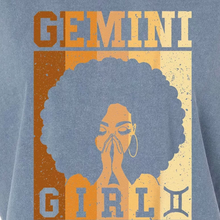 Gemini Zodiac Sign Birthday Queen Melanin Garment-Dyed Women's Muscle Tee