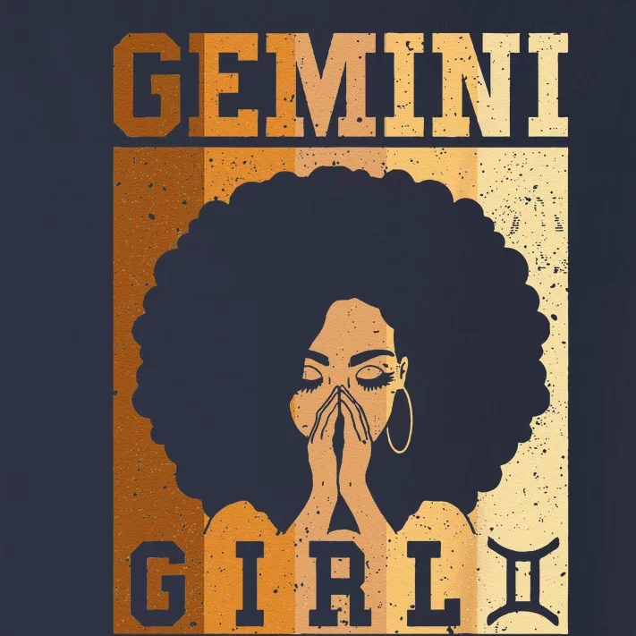 Gemini Zodiac Sign Birthday Queen Melanin Toddler Long Sleeve Shirt