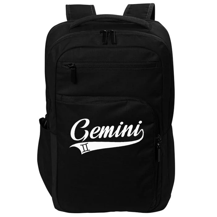 Gemini Zodiac Sign Horoscope Throwback Design Classic Impact Tech Backpack