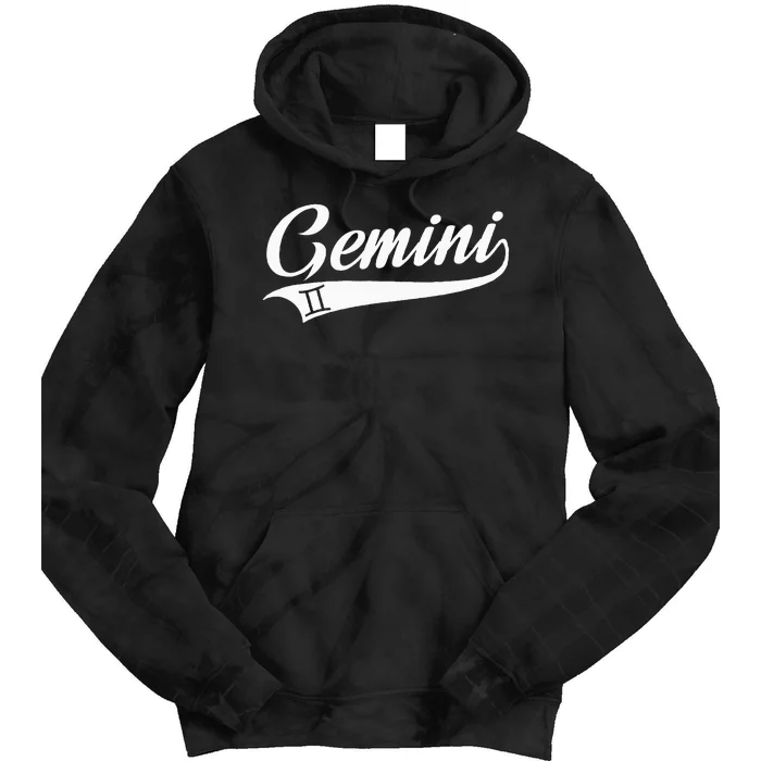 Gemini Zodiac Sign Horoscope Throwback Design Classic Tie Dye Hoodie