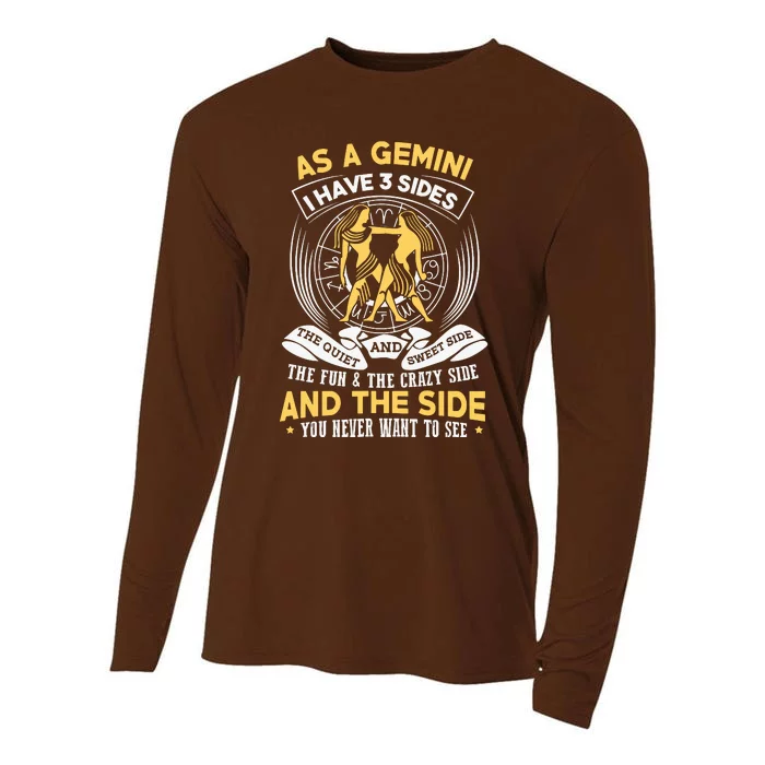 Gemini Zodiac Sign Gift Astrology Cooling Performance Long Sleeve Crew