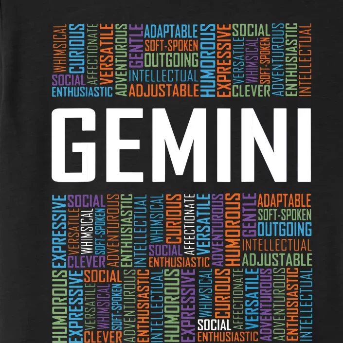 Gemini Zodiac Traits Horoscope Astrology Sign Gift Words ChromaSoft Performance T-Shirt