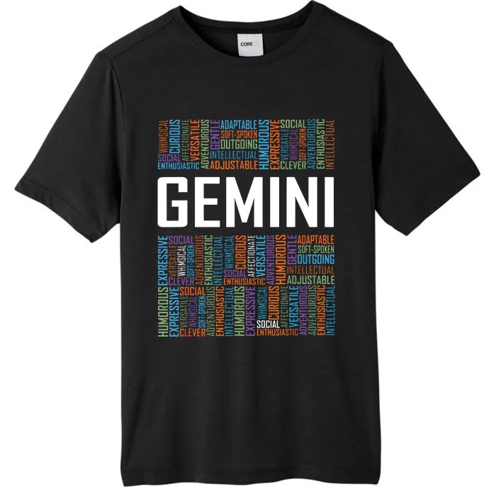 Gemini Zodiac Traits Horoscope Astrology Sign Gift Words ChromaSoft Performance T-Shirt