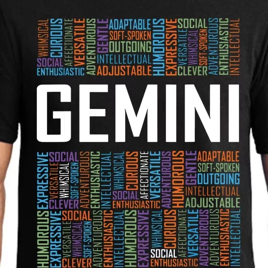 Gemini Zodiac Traits Horoscope Astrology Sign Gift Words Pajama Set