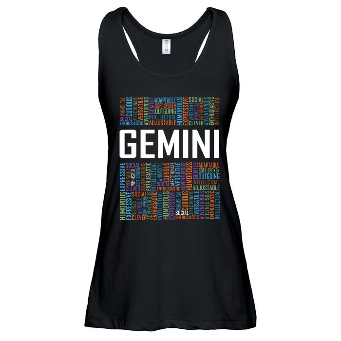 Gemini Zodiac Traits Horoscope Astrology Sign Gift Words Ladies Essential Flowy Tank