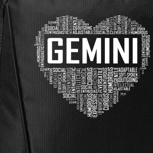 Gemini Zodiac Traits Horoscope Astrology Sign Gift Heart City Backpack