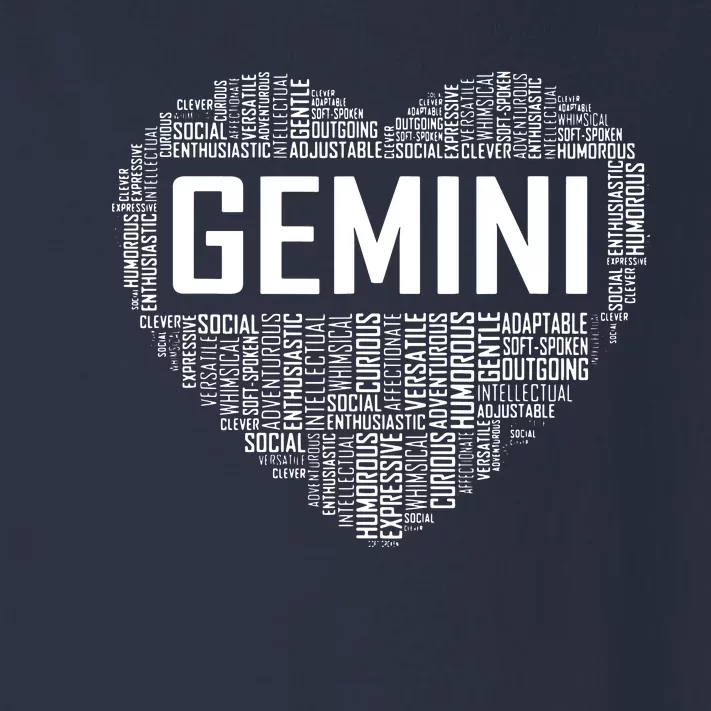 Gemini Zodiac Traits Horoscope Astrology Sign Gift Heart Toddler Long Sleeve Shirt