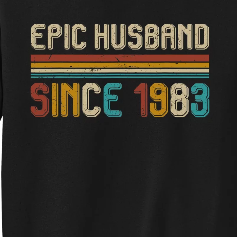 Husband 1983 40th Wedding Anniversary For Him Cotton Gift Tall Sweatshirt