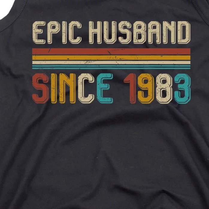 Husband 1983 40th Wedding Anniversary For Him Cotton Gift Tank Top