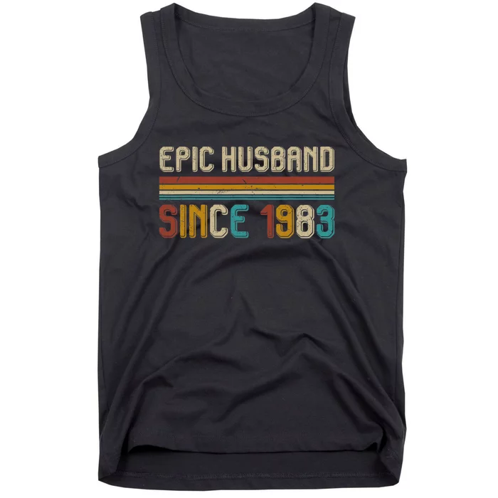 Husband 1983 40th Wedding Anniversary For Him Cotton Gift Tank Top