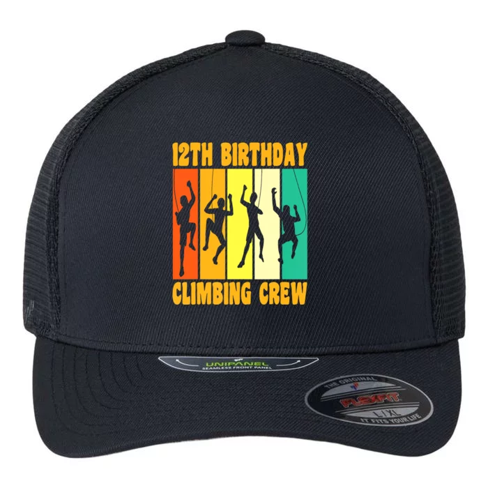 Happy 12 Birthday 12 Year Old Climber Climbing 12th Birthday Flexfit Unipanel Trucker Cap