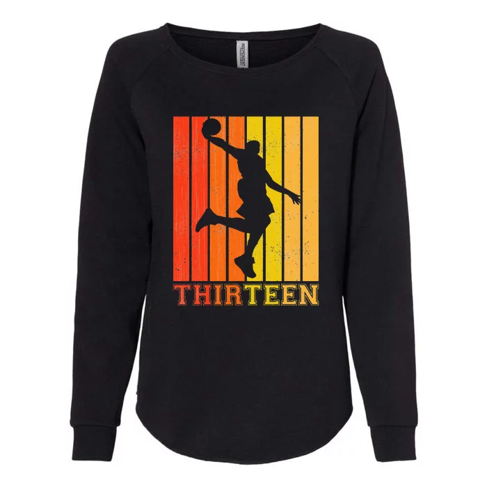 Happy 13th Birthday Decorations For Basketball Players Womens California Wash Sweatshirt