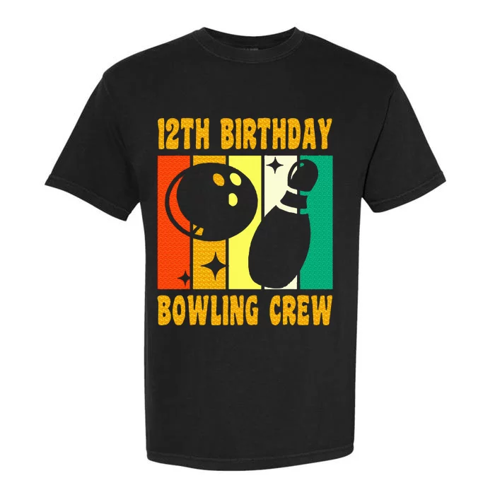 Happy 12 Birthday 12 Year Old Vintage Bowling 12th Birthday Garment-Dyed Heavyweight T-Shirt