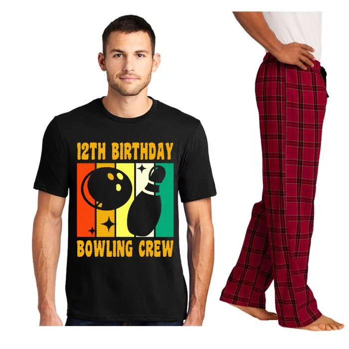 Happy 12 Birthday 12 Year Old Vintage Bowling 12th Birthday Pajama Set