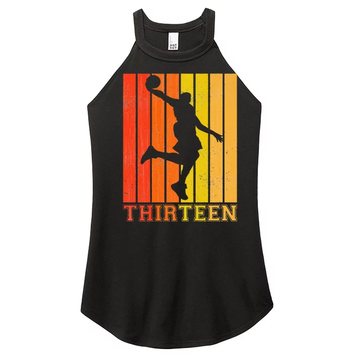 Happy 13th Birthday Decorations For Basketball Players Women’s Perfect Tri Rocker Tank