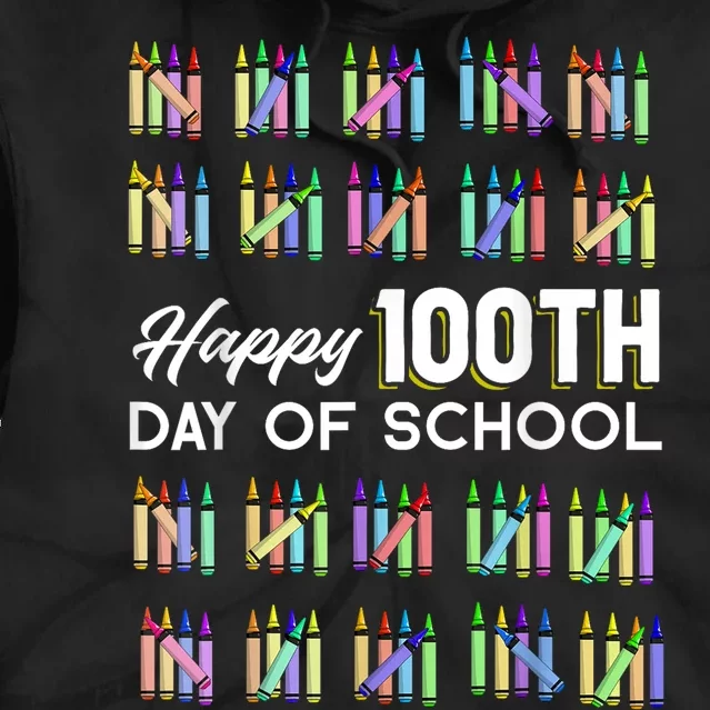 Happy 100th Day Of School Student Gift 100 Days Of School Tie Dye Hoodie