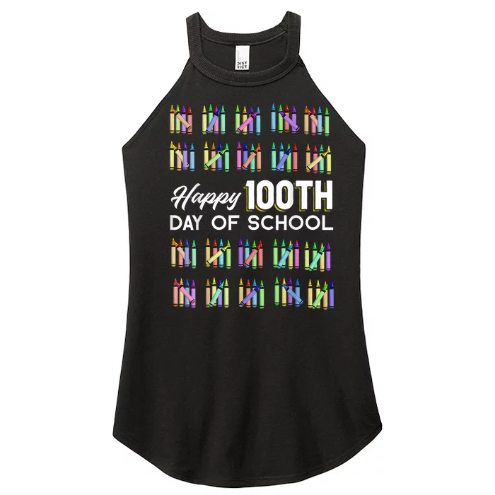 Happy 100th Day Of School Student Gift 100 Days Of School Women’s Perfect Tri Rocker Tank