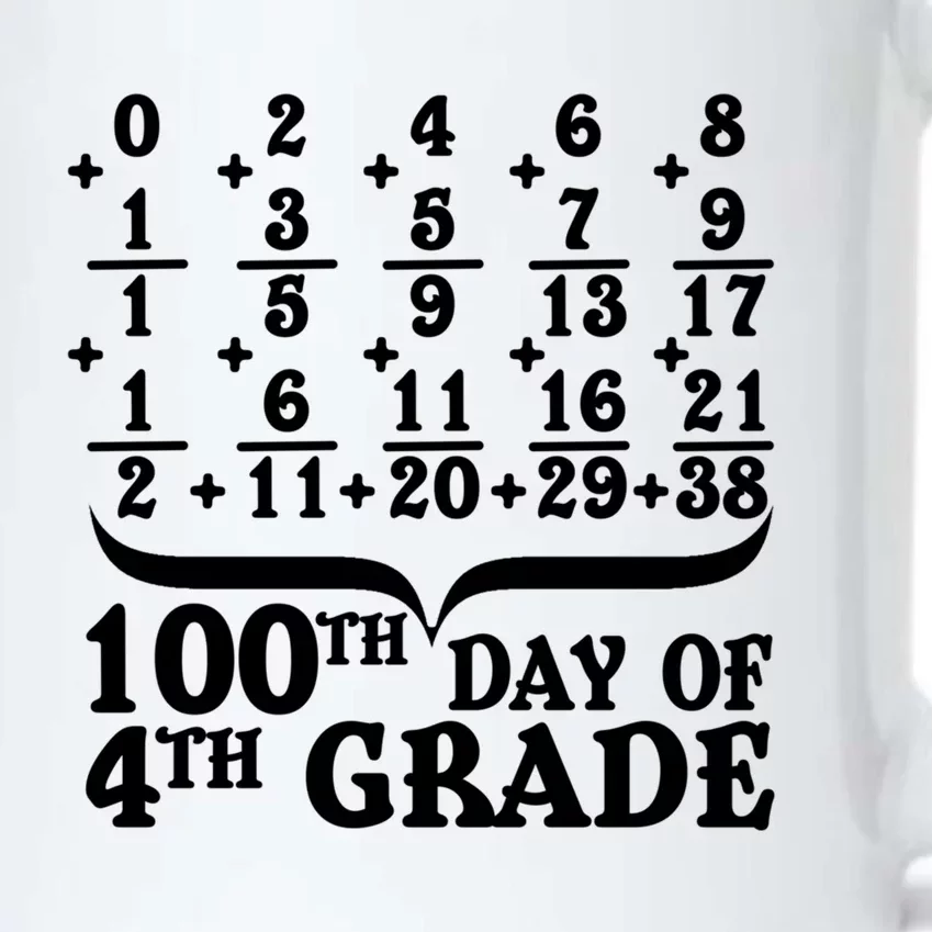 Happy 100th Day Of 4th Grade Math Teachers Students 100 Days Gift Black Color Changing Mug