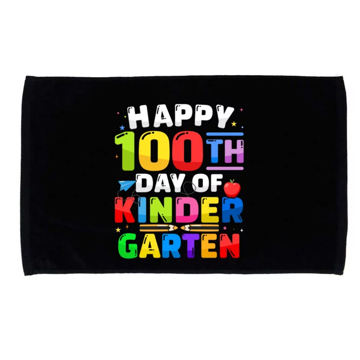 Happy 100th Day Of Kindergarten 100 Days For Teacher Meaningful Gift Microfiber Hand Towel