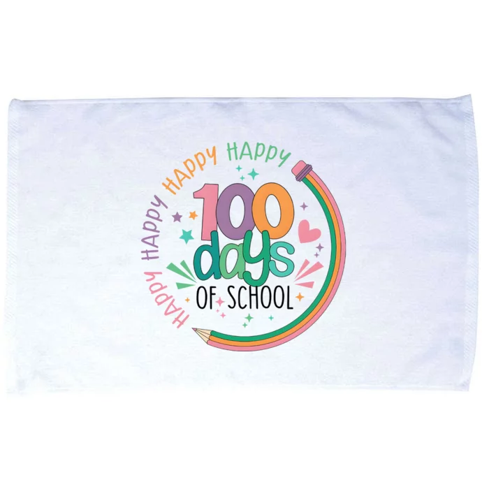 Happy 100 Days Of School Teacher Life Back To School Microfiber Hand Towel