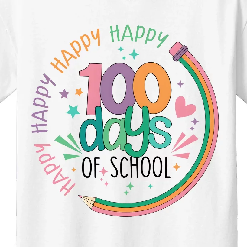 Happy 100 Days Of School Teacher Life Back To School Kids T-Shirt