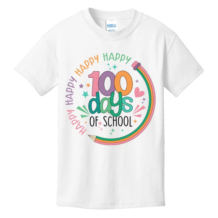 Happy 100 Days Of School Teacher Life Back To School Kids T-Shirt