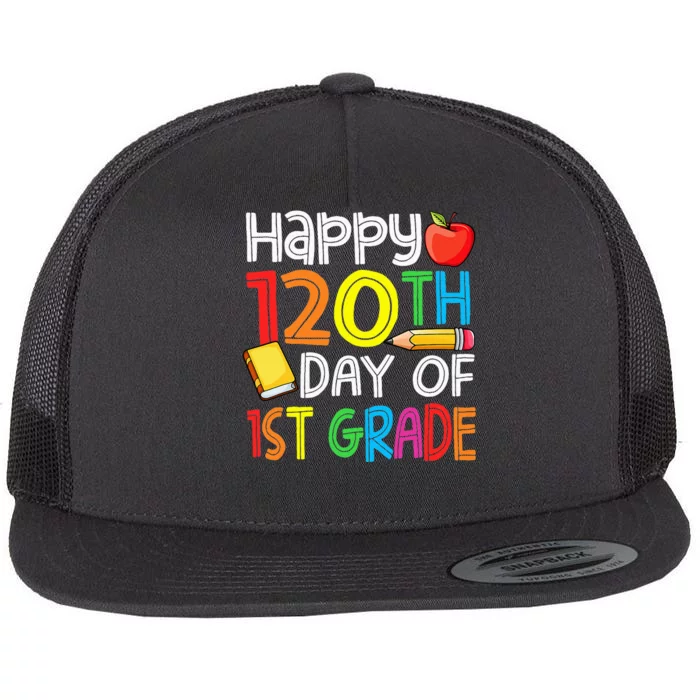 Happy 120 Days 1st Grade Flat Bill Trucker Hat