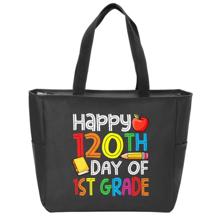 Happy 120 Days 1st Grade Zip Tote Bag