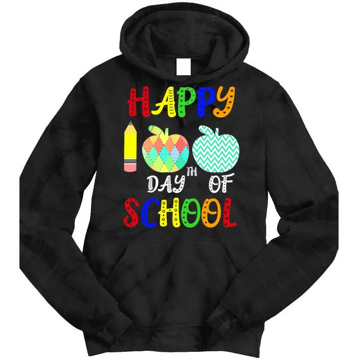 Happy 100th Day Of School Tie Dye Hoodie