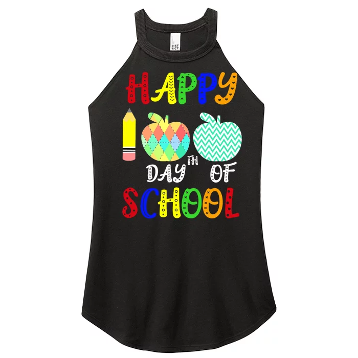 Happy 100th Day Of School Women’s Perfect Tri Rocker Tank