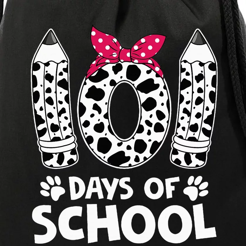 Happy 101 Days Of School Funny Student Teacher Gifts Drawstring Bag