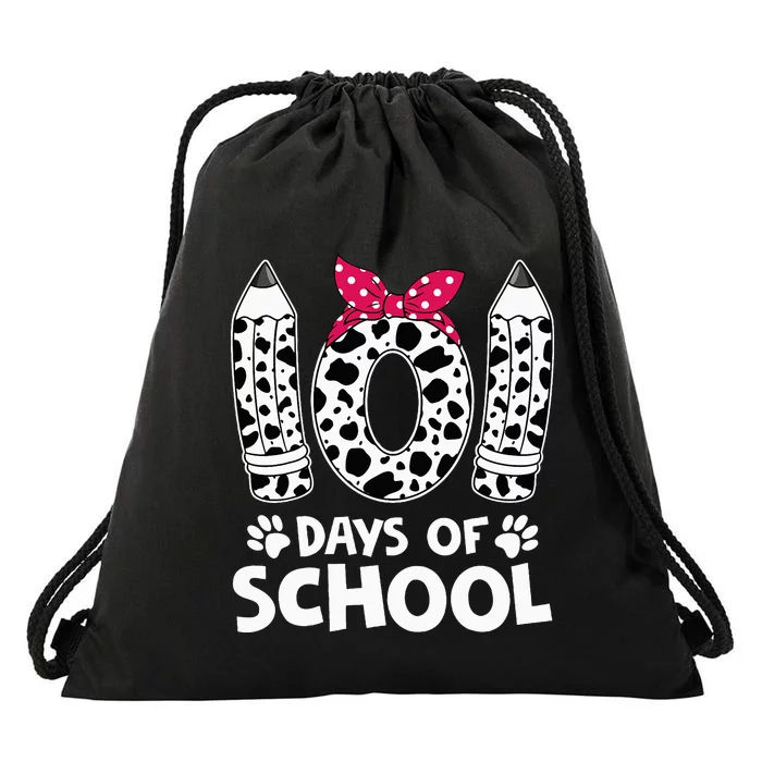 Happy 101 Days Of School Funny Student Teacher Gifts Drawstring Bag