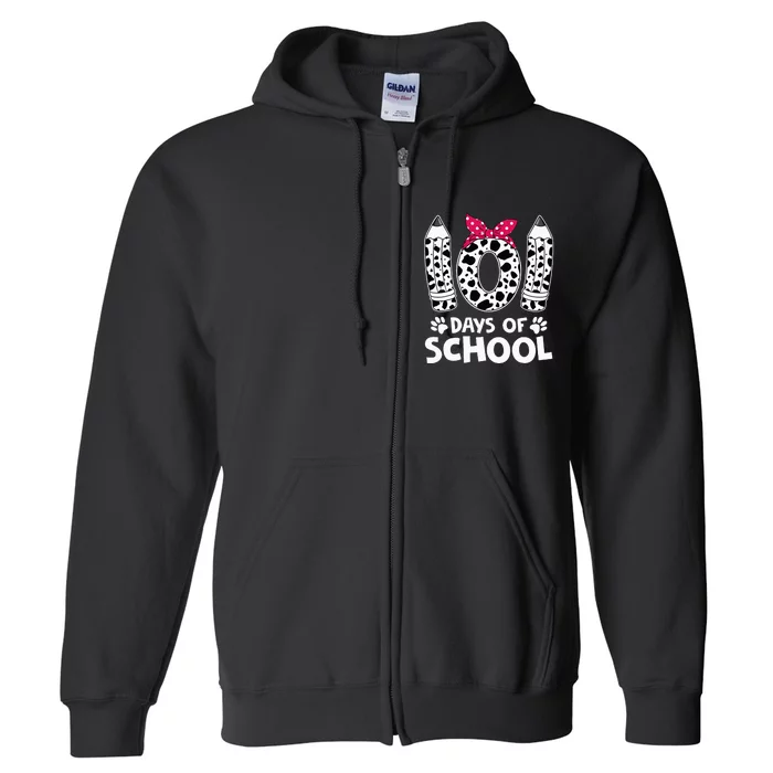 Happy 101 Days Of School Funny Student Teacher Gifts Full Zip Hoodie