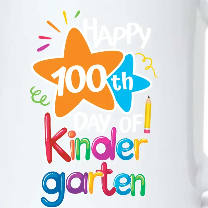 Happy 100th Day Of Kindergarten For Teacher And Student Gift Black Color Changing Mug