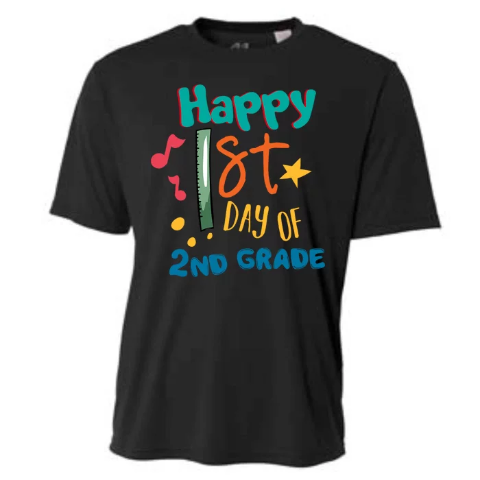 Happy 1st Day Of 2nd Grade Back To School Cooling Performance Crew T-Shirt