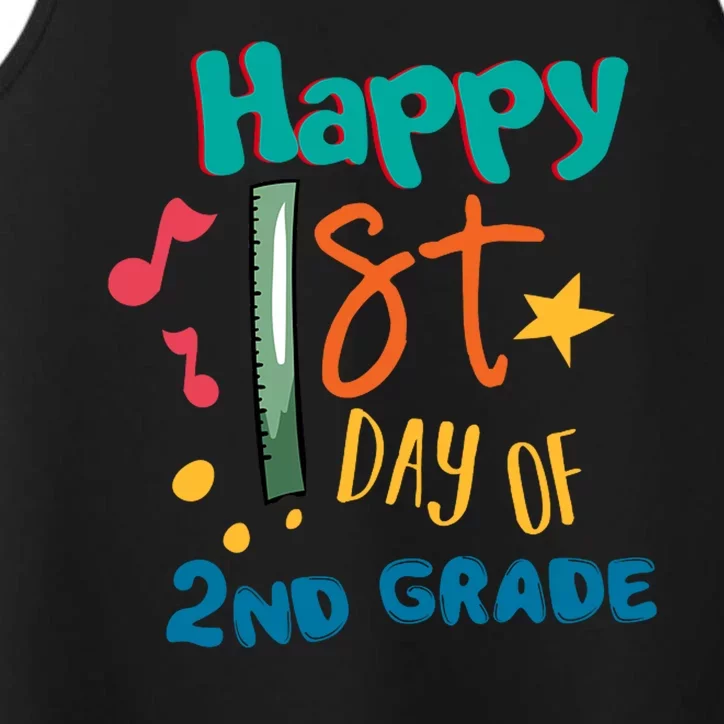 Happy 1st Day Of 2nd Grade Back To School Performance Tank