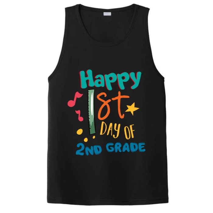 Happy 1st Day Of 2nd Grade Back To School Performance Tank