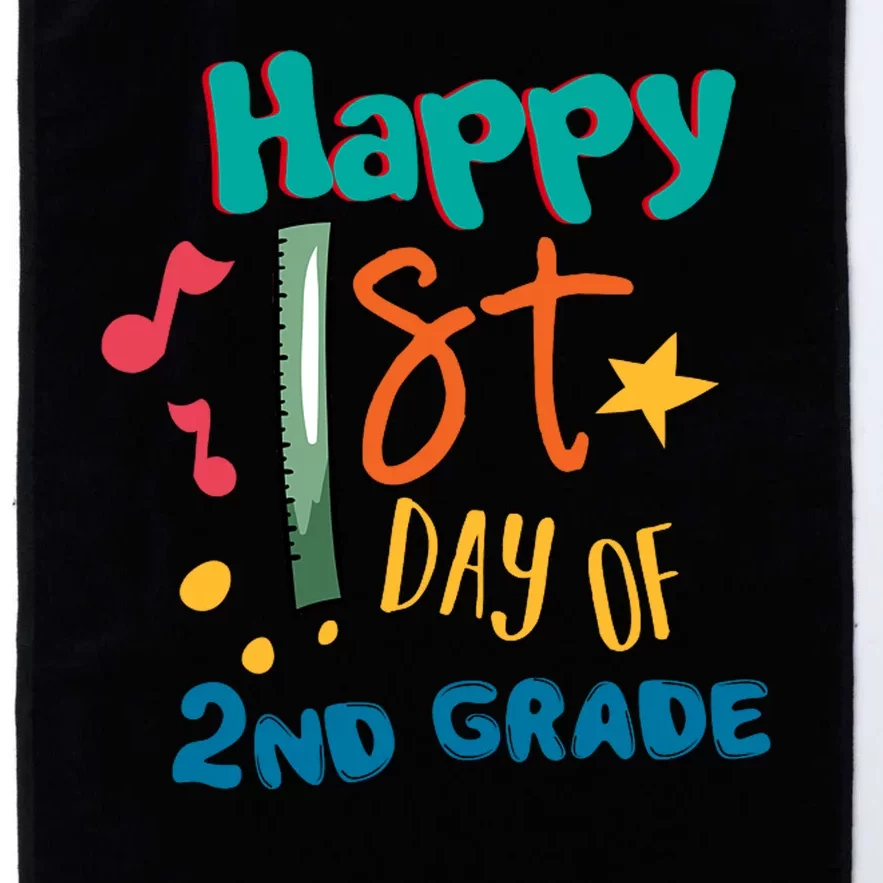 Happy 1st Day Of 2nd Grade Back To School Platinum Collection Golf Towel