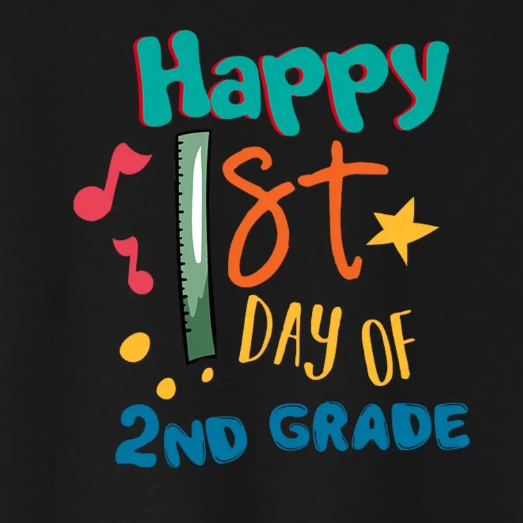 Happy 1st Day Of 2nd Grade Back To School Women's Crop Top Tee