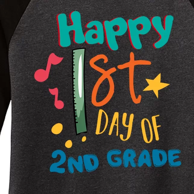 Happy 1st Day Of 2nd Grade Back To School Women's Tri-Blend 3/4-Sleeve Raglan Shirt