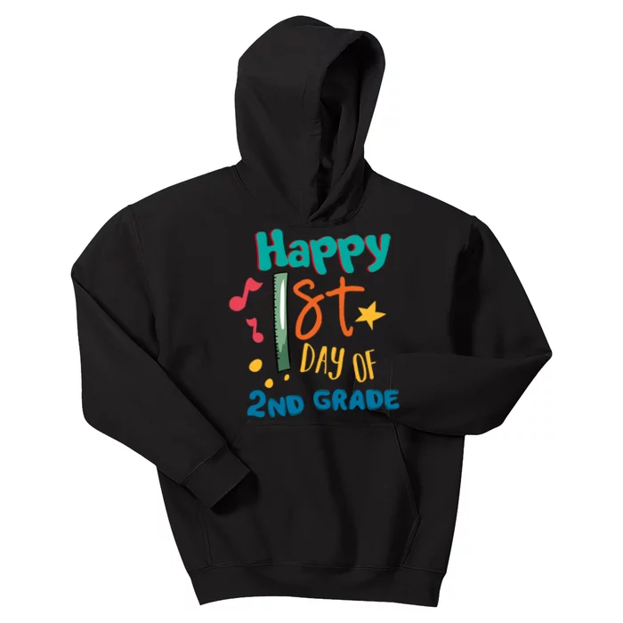 Happy 1st Day Of 2nd Grade Back To School Kids Hoodie