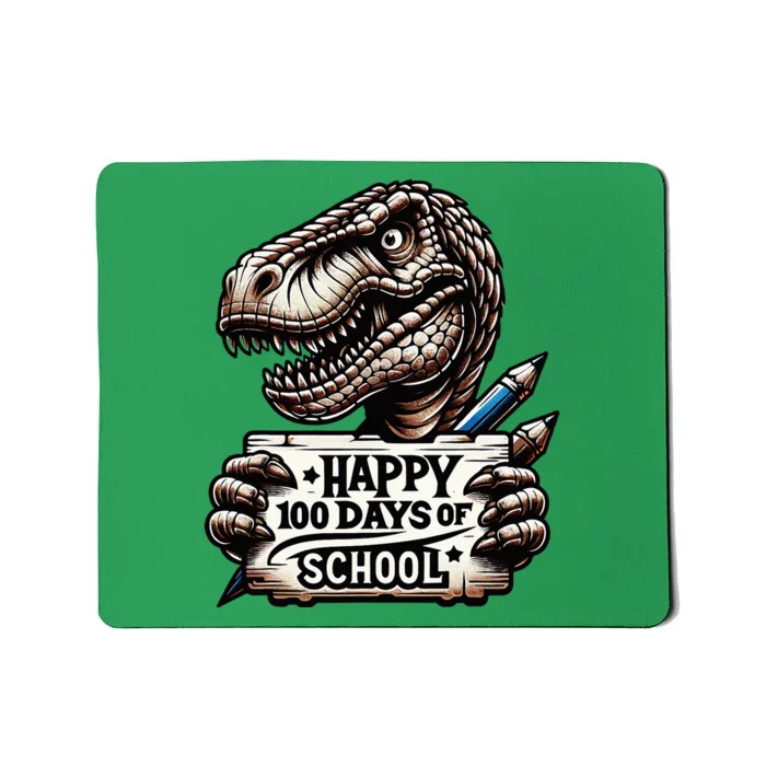 Happy 100 Days Of School Scary Funny Trex For Teachers Mousepad