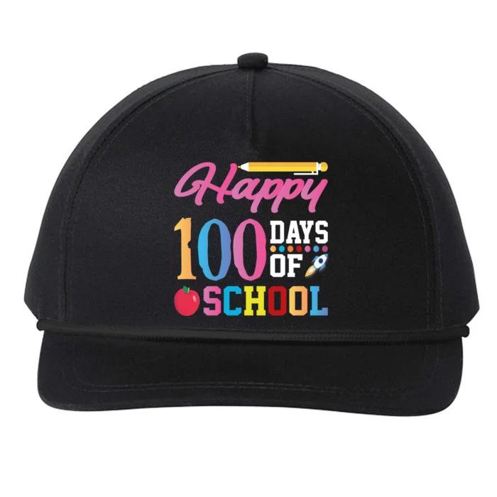 Happy 100 Days Of School Snapback Five-Panel Rope Hat