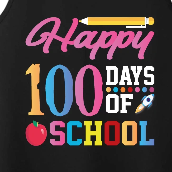 Happy 100 Days Of School Performance Tank