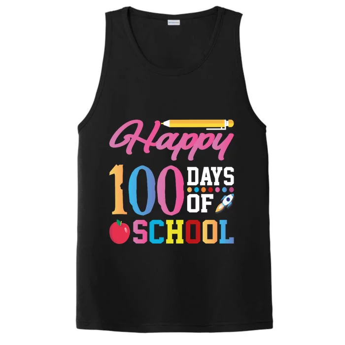 Happy 100 Days Of School Performance Tank