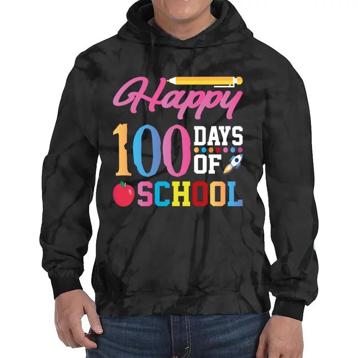 Happy 100 Days Of School Tie Dye Hoodie